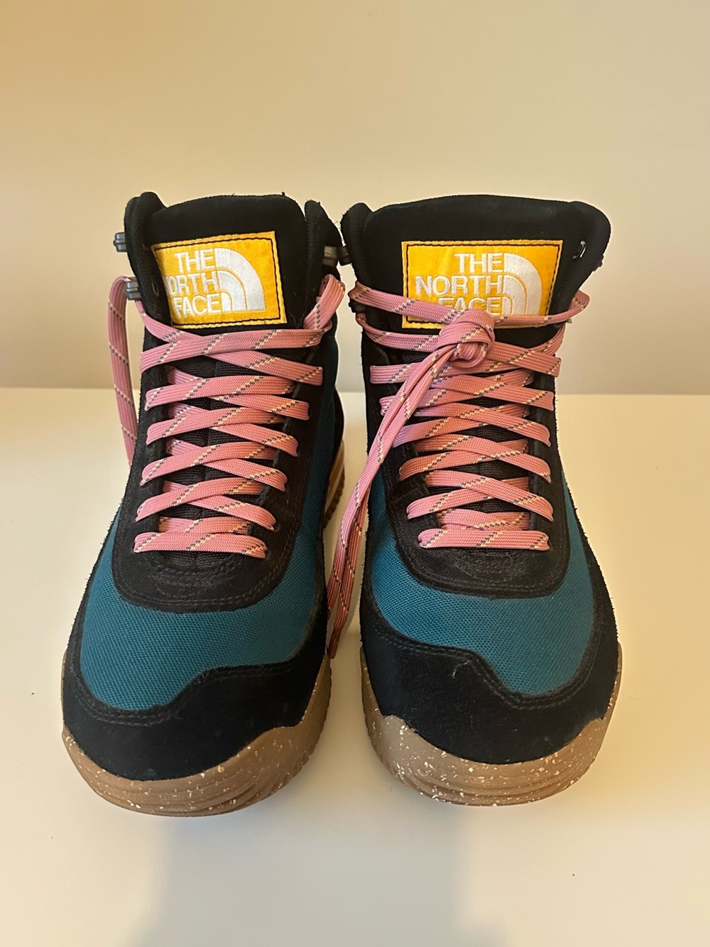 The North Face Black Women's Hiking Boots with Pink Accents